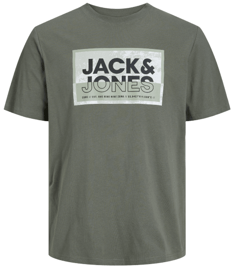 Jack & Jones JCOLOGAN T-Shirt Agave Green - Herren-T-shirts - Herren-T-Shirts in großen Größen