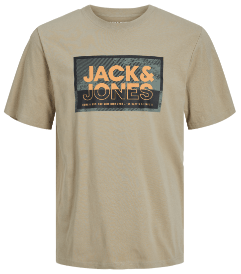 Jack & Jones JCOLOGAN T-Shirt Crockery - Herren-T-shirts - Herren-T-Shirts in großen Größen