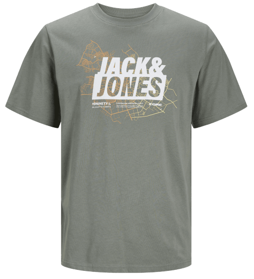 Jack & Jones JCOMAP LOGO T-Shirt Agave Green - Herren-T-shirts - Herren-T-Shirts in großen Größen