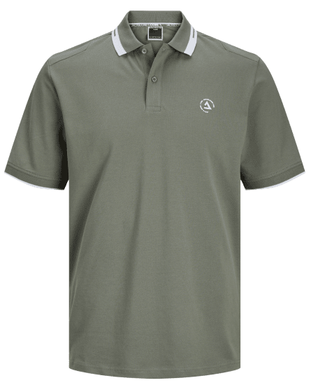 Jack & Jones JCOHASS LOGO Polo Agave Green - Polo-shirts für herren - Polo-Shirts für Herren in großen Größen