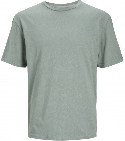 Jack & Jones JPRCC SOFT Linen Blend T-Shirt Lily Pad - Herren-T-shirts - Herren-T-Shirts in großen Größen