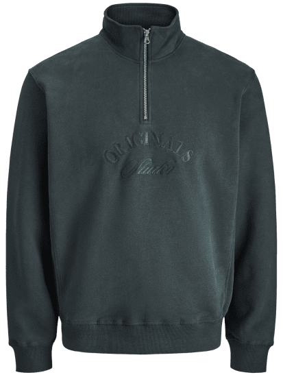Jack & Jones Bleecker Branding High Neck Sweatshirt Forest River - Herren-sweater und -hoodies - Herren-Sweater und -Hoodies in großen Größen