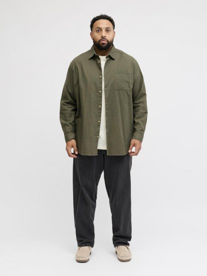 Jack & Jones Tristan Overshirt khaki - Herrenhemden - Herrenhemden in großen Größen