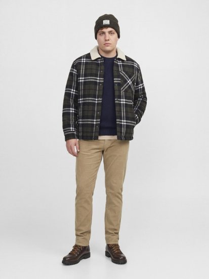 Jack & Jones Zac Teddy Overshirt Grün - Herren jacken - Herren Jacken in großen Größen