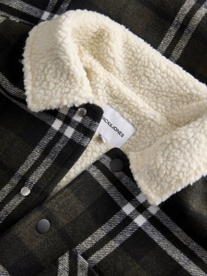 Jack & Jones Zac Teddy Overshirt Grün - Herren jacken - Herren Jacken in großen Größen