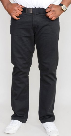 Duke Mario Bedford cord-pants Black TALL SIZES - HERRENBEKLEIDUNG MT-6XLT - Langgrößen für Herren