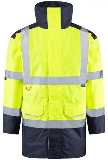 Leo Tawstock Warm Quilted Anorak Hi-Vis Yellow/Navy - Herren arbeitskleidung - Herren Arbeitskleidung Große Größen
