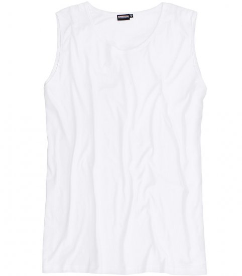 Adamo Rod Comfort Fit Tank Top White - Herren-T-shirts - Herren-T-Shirts in großen Größen