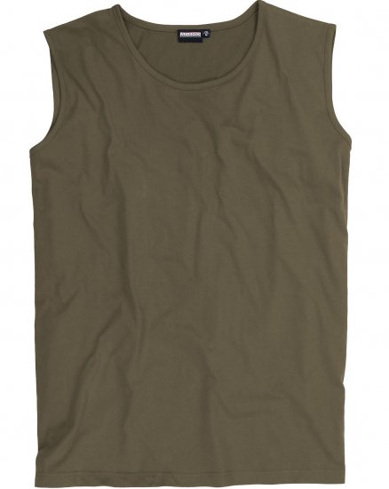 Adamo Rod Comfort Fit Tank Top Khaki - Herren-T-shirts - Herren-T-Shirts in großen Größen
