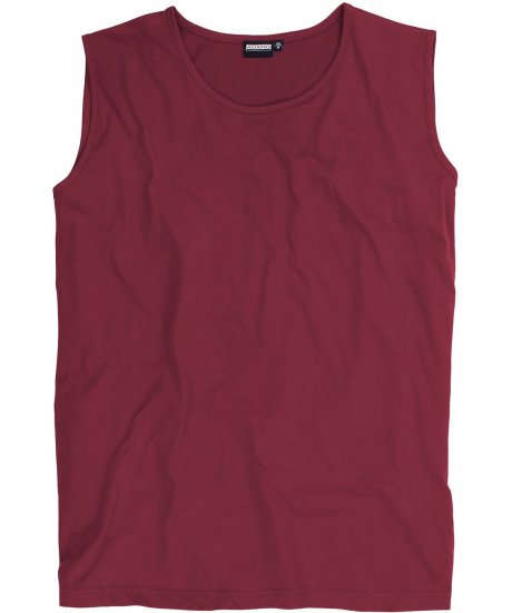 Adamo Rod Comfort Fit Tank Top Wine - Herren-T-shirts - Herren-T-Shirts in großen Größen