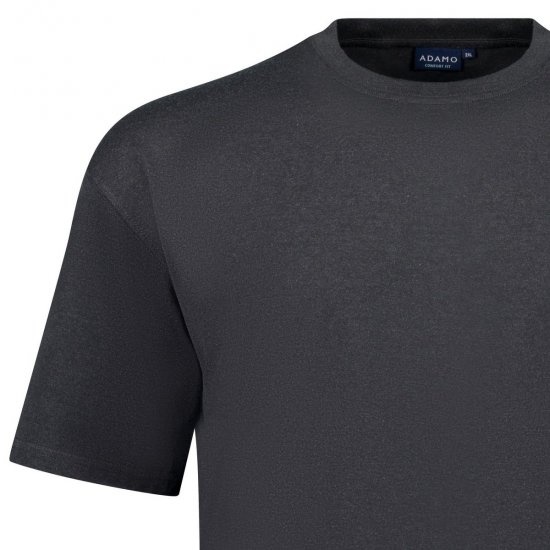 Adamo 129420 T-Shirt 2er-Pack Dunkelgrau meliert - Herren-T-shirts - Herren-T-Shirts in großen Größen