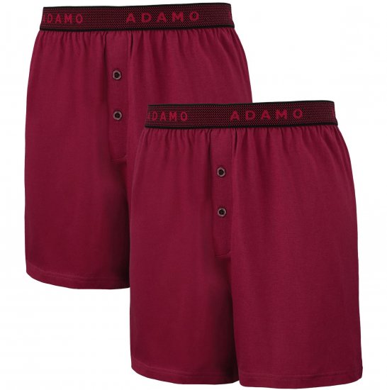 Adamo Jonas Boxershorts Burgundy 2-pack - Herrenunterwäsche & Bademode in großen Größen - Herrenunterwäsche & Bademode in großen Größen