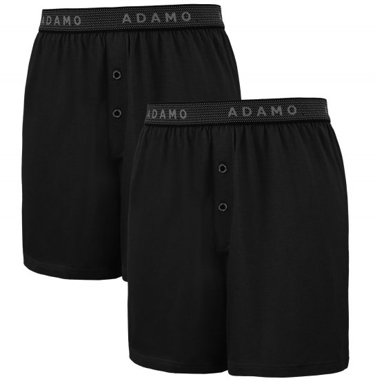 Adamo Jonas Boxershorts Black 2-pack - Herrenunterwäsche & bademode - Herrenunterwäsche & Bademode in großen Größen