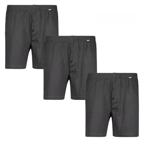 Adamo James Boxershorts 3-pack Charcoal - Herrenunterwäsche & Bademode in großen Größen - Herrenunterwäsche & Bademode in großen Größen