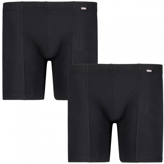 Adamo Jim Boxer shorts 2-pack Black - Herrenunterwäsche & Bademode in großen Größen - Herrenunterwäsche & Bademode in großen Größen
