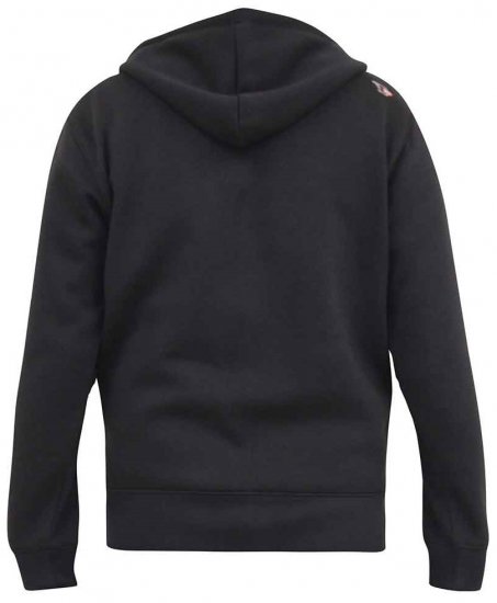 D555 KNEBWORTH Full Zip Hoody With Chest Print Black - Herren-sweater und -hoodies - Herren-Sweater und -Hoodies in großen Größen