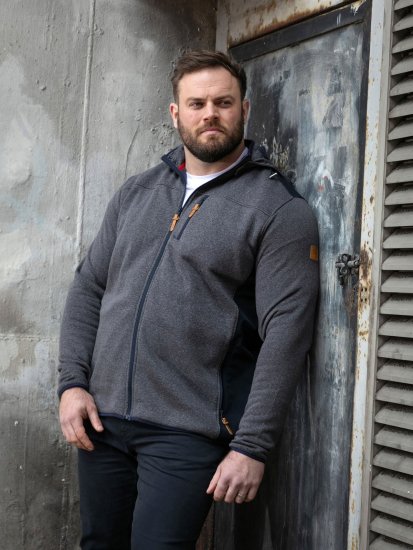 D555 Conrad Detachable Hood Bonded Fleece Zip Through Hoody TALL Navyblau - TALL sweatshirts - TALL Sweatshirts für große Männer