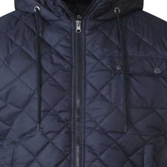 D555 Willie Hooded Quilted Jacket with Fleece sleeves - Herren jacken - Herren Jacken in großen Größen