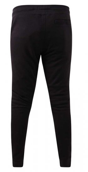 D555 Buckingham Cuffed Jogger With Side Pockets Black Tall Sizes - HERRENBEKLEIDUNG MT-6XLT - Langgrößen für Herren