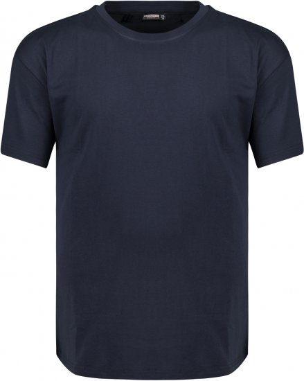 Adamo Bud Regular fit Heavy weight T-shirt Navy - Herren-T-shirts - Herren-T-Shirts in großen Größen