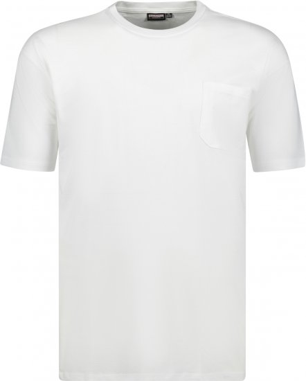 Adamo Kody Regular fit T-shirt with Pocket White - Herren-T-shirts - Herren-T-Shirts in großen Größen