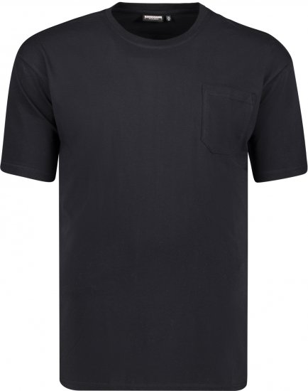 Adamo Kody Regular fit T-shirt with Pocket Black - Herren-T-shirts - Herren-T-Shirts in großen Größen