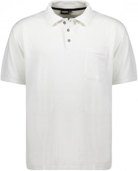 Adamo Klaas Regular fit Polo Shirt with Pocket White - Polo-shirts für herren - Polo-Shirts für Herren in großen Größen