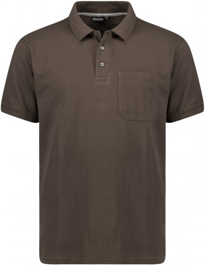 Adamo Klaas Regular fit Polo Shirt with Pocket Braun - Polo-shirts für herren - Polo-Shirts für Herren in großen Größen