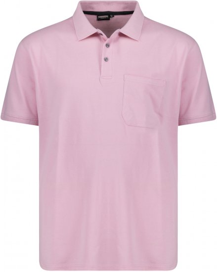 Adamo Klaas Regular fit Polo Shirt with Pocket Pink - Polo-shirts für herren - Polo-Shirts für Herren in großen Größen