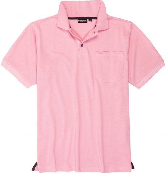 Adamo Klaas Regular fit Polo Shirt with Pocket Pink - Polo-shirts für herren - Polo-Shirts für Herren in großen Größen