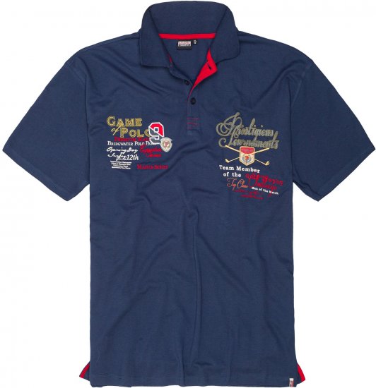 Adamo DURBAN Regular fit Polo Shirt Navy - Polo-shirts für herren - Polo-Shirts für Herren in großen Größen