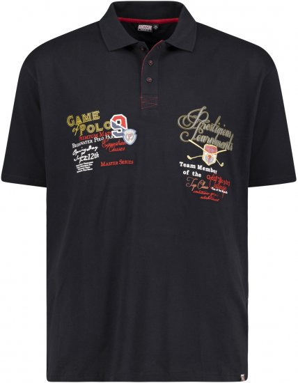 Adamo DURBAN Regular fit Polo Shirt Black - Polo-shirts für herren - Polo-Shirts für Herren in großen Größen
