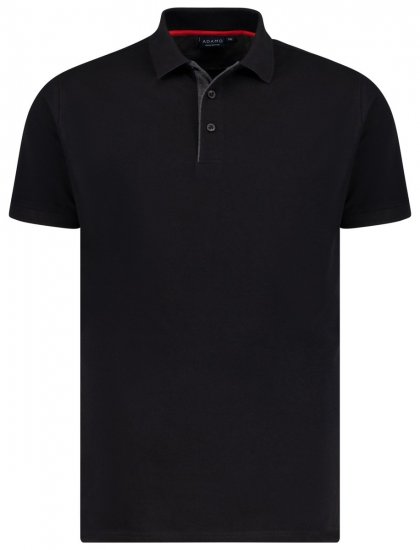Adamo 139401 Poloshirt Schwarz - Polo-shirts für herren - Polo-Shirts für Herren in großen Größen