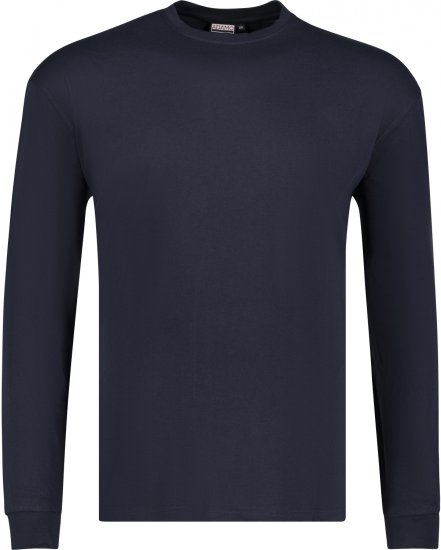 Adamo Floyd Comfort fit Long sleeve T-shirt Navy - Herren-T-shirts - Herren-T-Shirts in großen Größen