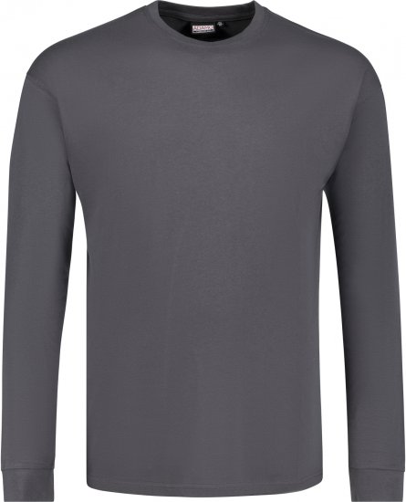 Adamo Floyd Comfort fit Long sleeve T-shirt Charcoal - Herren-T-Shirts in großen Größen - Herren-T-Shirts in großen Größen