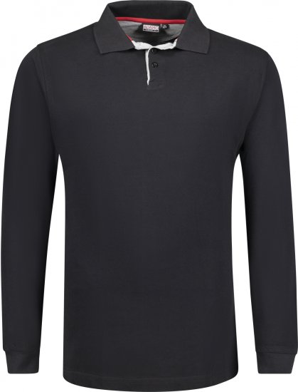 Adamo Peter Comfort fit Long sleeve Polo Black - Polo-shirts für herren - Polo-Shirts für Herren in großen Größen