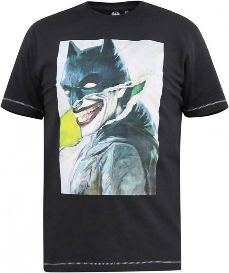 D555 MARTIN Official Batman Printed T-Shirt Washed Black - Herren-T-shirts - Herren-T-Shirts in großen Größen