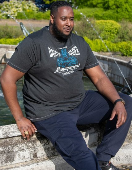 D555 SOLO Official Star Wars Management Consulting Printed T-Shirt Black Reno - Herren-T-shirts - Herren-T-Shirts in großen Größen