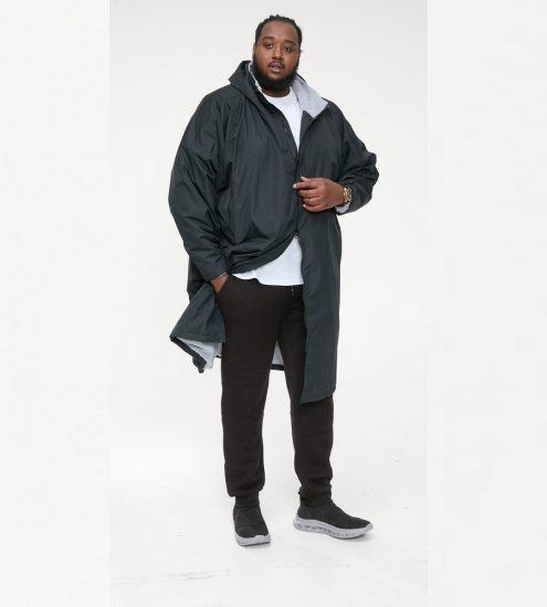 D555 Webber Wasserabweisende Jacke mit Sherpa-Futter Schwarz - Herren jacken - Herren Jacken in großen Größen