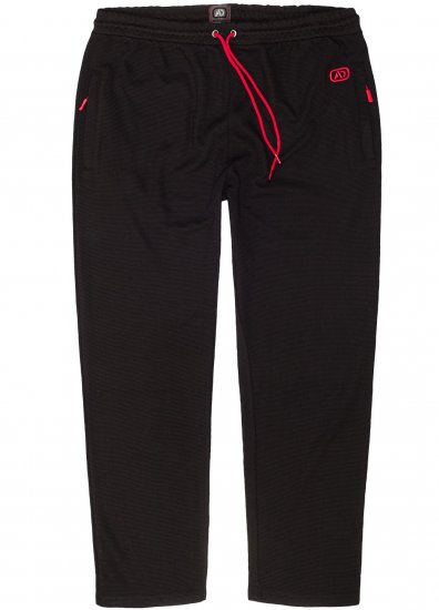 Adamo Matteo Ottoman Sweatpants Black - Jogginghosen für herren - Jogginghosen für Herren in großen Größen