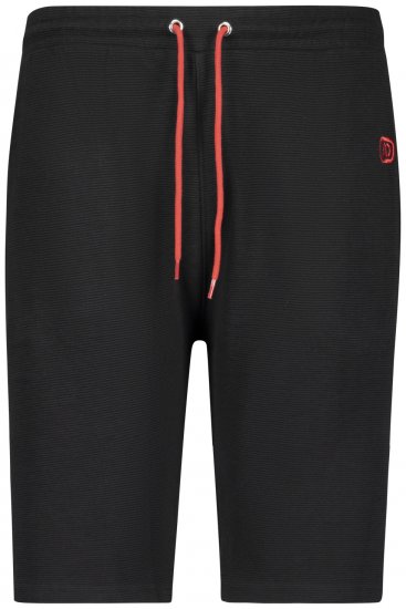 Adamo Marcel Ottoman Sweatshorts Black - Jogginghosen für herren - Jogginghosen für Herren in großen Größen