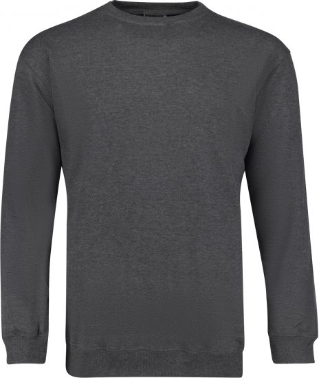 Adamo Athen Crew neck Sweatshirt Charcoal - Herren-sweater und -hoodies - Herren-Sweater und -Hoodies in großen Größen