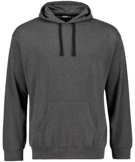 Adamo 159310 Kapuzenpullover Dunkelgrau meliert - Herren-sweater und -hoodies - Herren-Sweater und -Hoodies in großen Größen