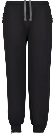 Adamo 159312 Jogginghose mit Reißverschlusstaschen Schwarz - Jogginghosen für herren - Jogginghosen für Herren in großen Größen