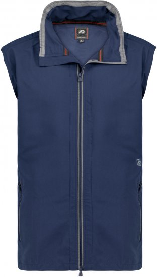 Adamo Orlando Fitness Vest Full Zipper Navy - Sportbekleidung & Outdoor - Sportbekleidung in große größen für herren