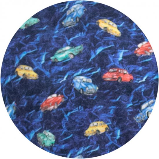 D555 Hartlepool Short Sleeve Vintage Car AOP Stretch Shirt Blue - Herrenhemden - Herrenhemden in großen Größen