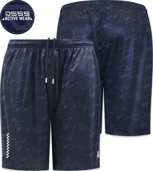 D555 Woking Dry Wear Fully Elasticated Polyester Shorts Navy - Sportbekleidung & outdoor - Sportbekleidung in große größen für herren