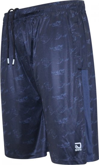 D555 Woking Dry Wear Fully Elasticated Polyester Shorts Navy - Sportbekleidung & outdoor - Sportbekleidung in große größen für herren