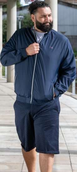 D555 Ealing Lightweight Zip Through Jacket With Zip Pockets Navy - Herren jacken - Herren Jacken in großen Größen