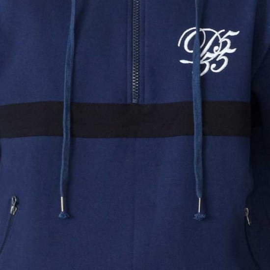 D555 Sergio Half Zip Hoodie Navy - Herren-sweater und -hoodies - Herren-Sweater und -Hoodies in großen Größen